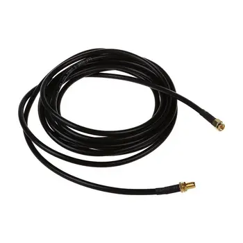 

Coax Extension Cable - SMA Male to SMA Female - Antenna Lead Extender for 50 ohm Radio/RF Use Black+Gold, 3 Meter