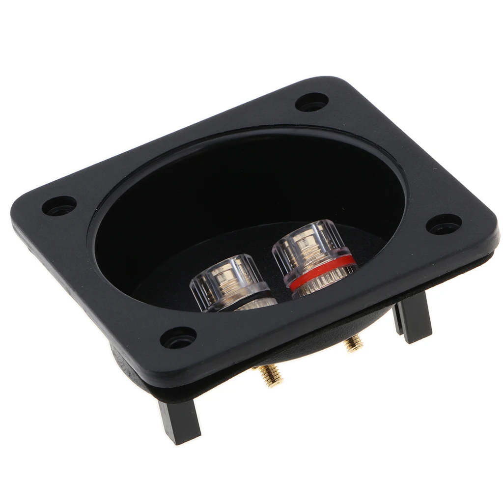 DIY 2-Way Speaker Box Terminal Binding Post Square Screw Cup Connector Subwoofer Plug 80 Crystal