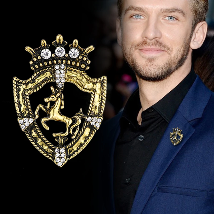 I Remiel新ヴィンテージラインストーン小さな王冠跳ねブローチメンズスーツコサージュ馬ラペルピンバッジ服 アクセサリー Brooches Aliexpress