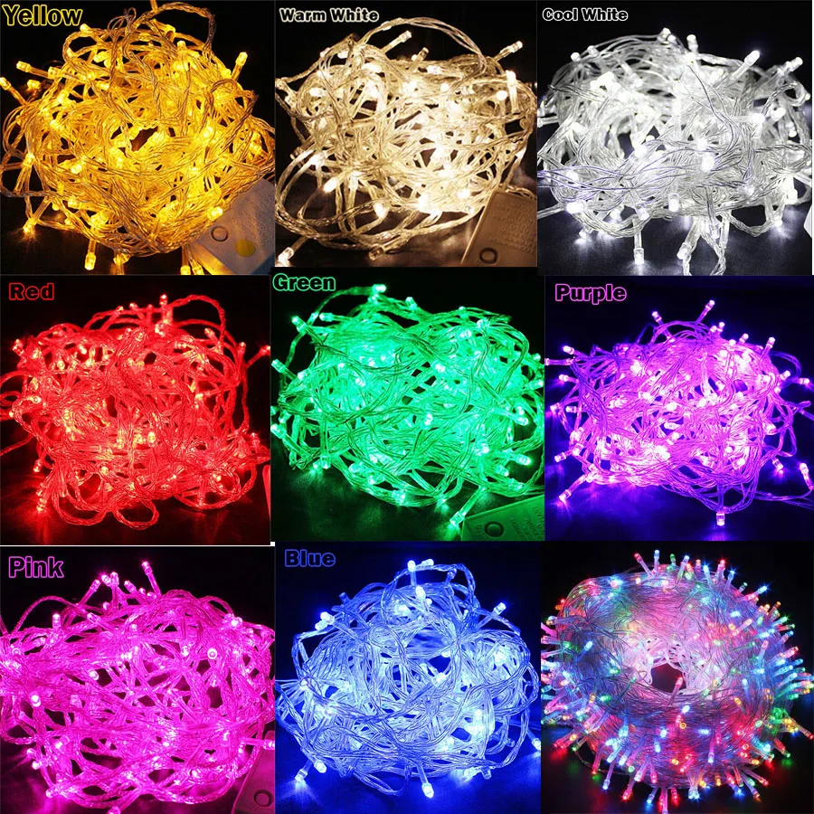 

10m 100LED Christmas String Light Outdoor Starry Sky Decorative Lamp Wedding Party Fairy String Light Flexible Rope 2019