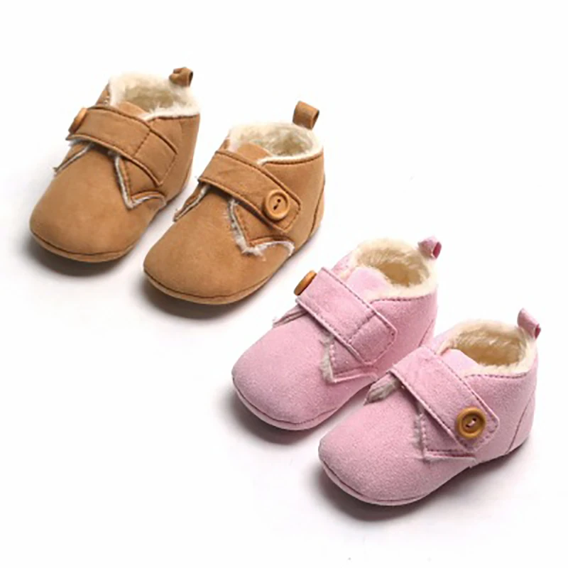 New Winter Baby Shoes First Walkers Non-slip Infants Kids Boots Shoes Newborn Baby Girls Boys Shoes Warm Thicken