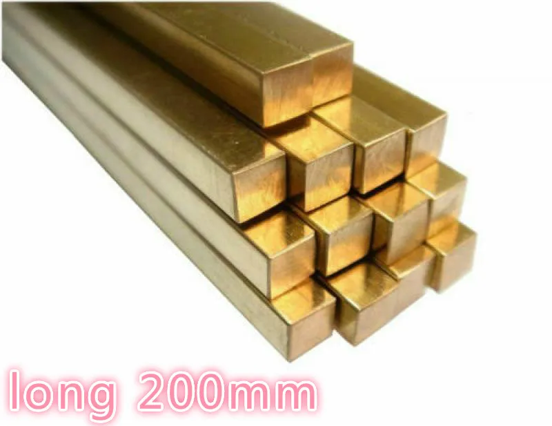 5/6/8/10/12/15/20mm X 200mm diameter brass square rod thin quartet strip brassiness solid stick Metal Cube 20-40x20-40x20-40mm
