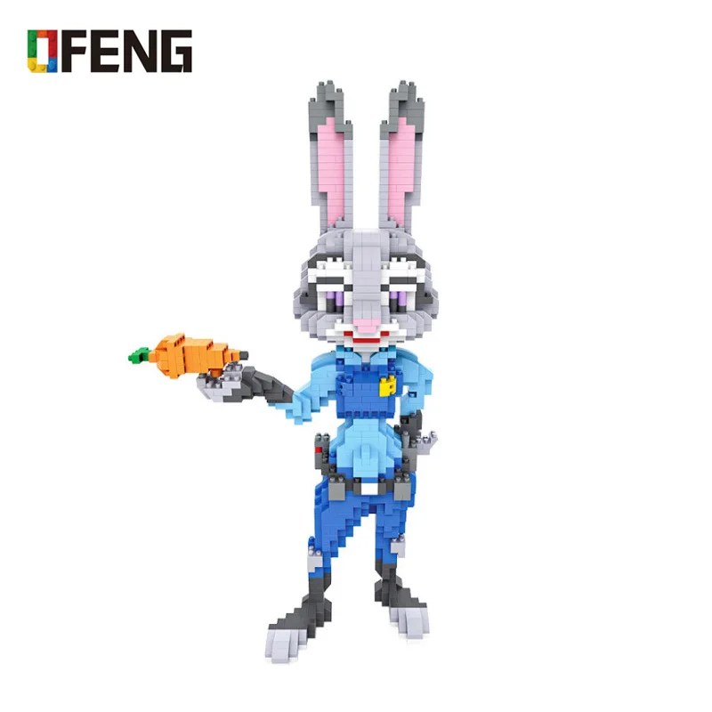 

LOZ Diamond Blocks Animals Figure Set Rabbit Judy Cartoon Building Assembly Action Bricks Diy Educational Toys for Children