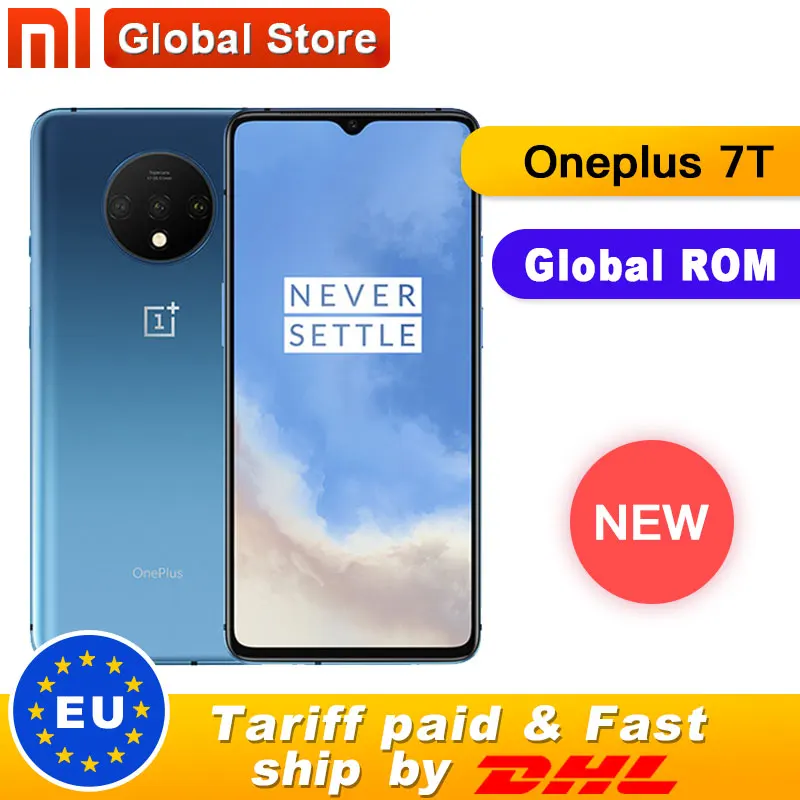

New Original Oneplus 7T 7 T Smartphone 8GB RAM 128GB ROM 256GB ROM Snapdragon 855 Plus 48MP Camera Android 10 6.55'' 90Hz Screen