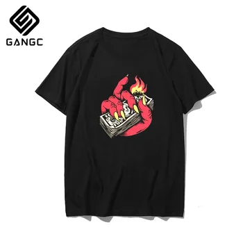 

Korean men and women tee print casual hip hop Ulzzang Short sleeve punk clothes harajuku cute vegan tshirt femme