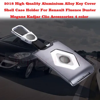 

2018 Aluminium Alloy Key Cover Shell Case Holder For Renault Fluence Duster Megane Kadjar Clio Accessories 4 color