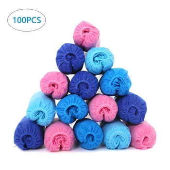 

100pcs Working Safety Disposable Shoes Covers Thicken Non-woven Household Cleaning Dust-proof Non-slip for Children Adults