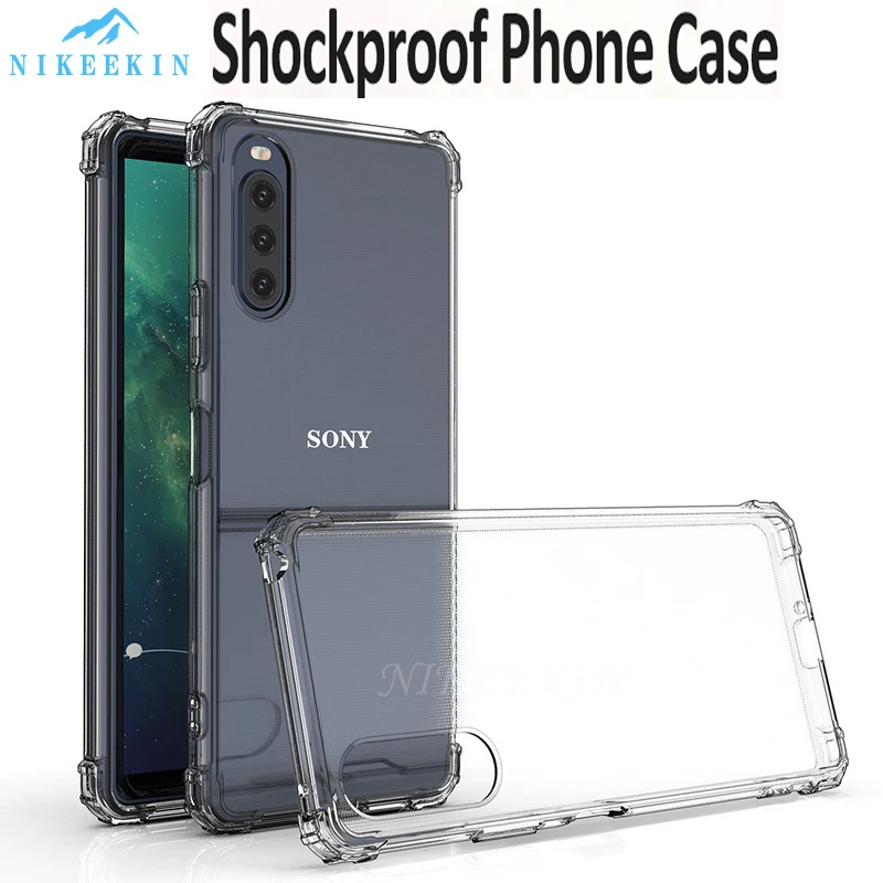 Противоударный защитный мягкий ТПУ прозрачный чехол для Sony Xperia 1 II 10 5 8