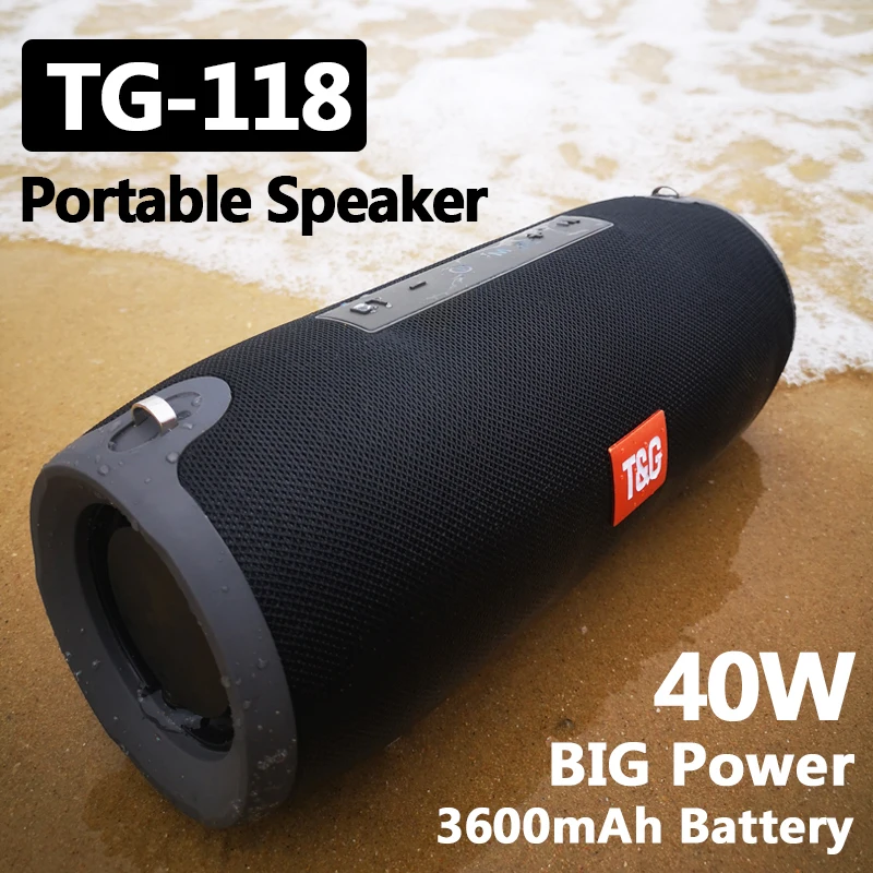 TG118 40 Вт Высокая Мощность Портативный Bluetooth-динамик Открытый Беспроводная