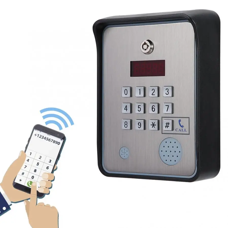 GSM аудио домофон для дверных ворот открытый контроллер доступа системы защиты аудио домофон