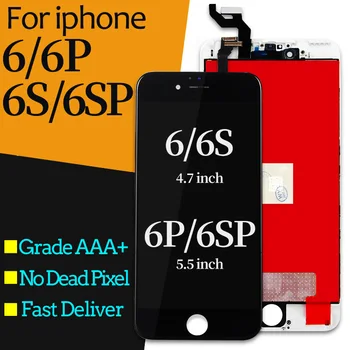 

5X/LOT Grade AAAA LCD For iPhone 6s plus Display With Digitizer Touch Screen Bezel Frame Assembly for iphone 6S LCD White Black