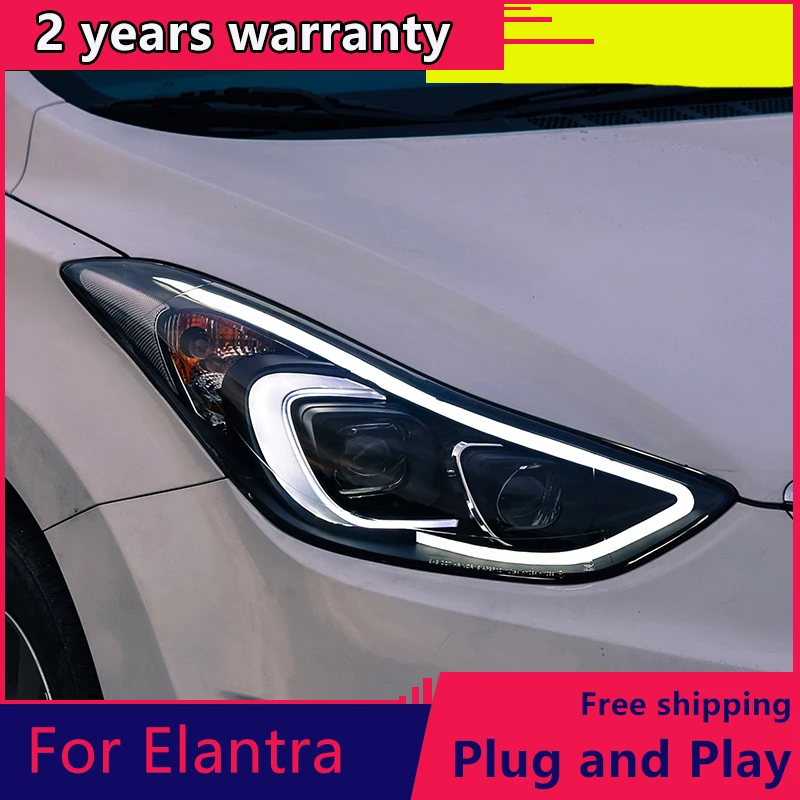 Автомобильный Стайлинг KOWELL для 2012-2016 фары автомобиля Hyundai Elantra MD светодиодный ные