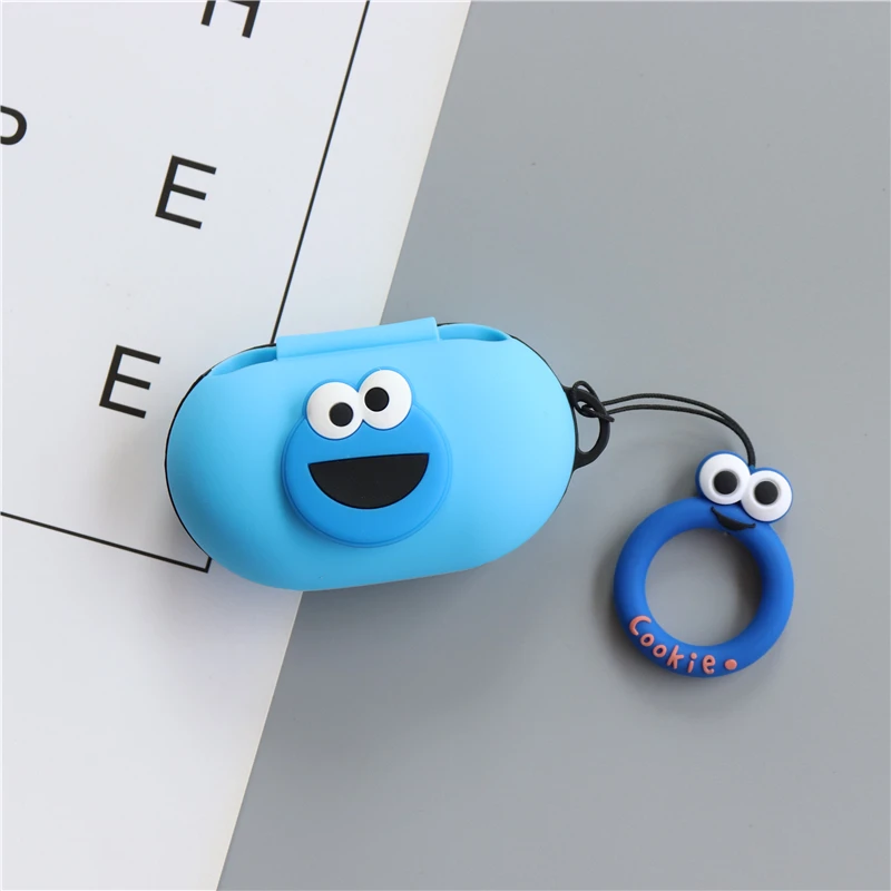 4 Мультяшный чехол для samsung Galaxy Buds, наушники, откидной силиконовый чехол, водонепроницаемый противоударный чехол s с крючком - Цвет: 4