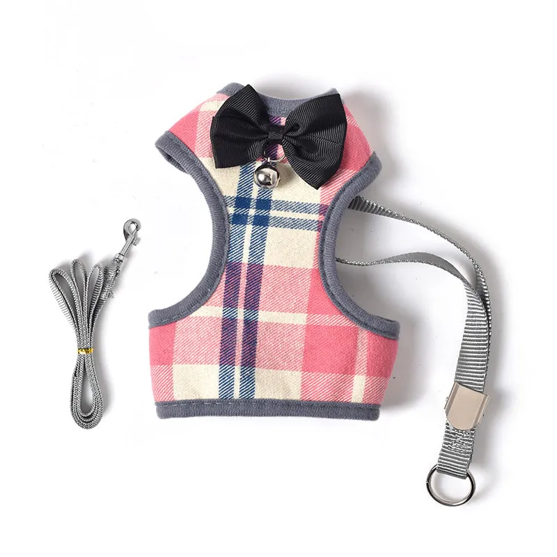 Маленькая собака джентльмен ремни и поводок набор с бантом хлопок сетка дышащий
