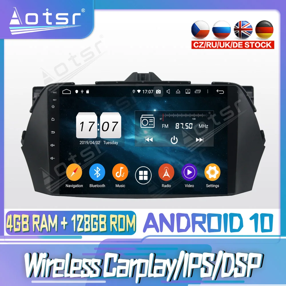 Android 10 PX6 128G для Suzuki CIAZ 2013 2014 2017 DVD GPS навигация Авто Радио стерео видео мультимедиа