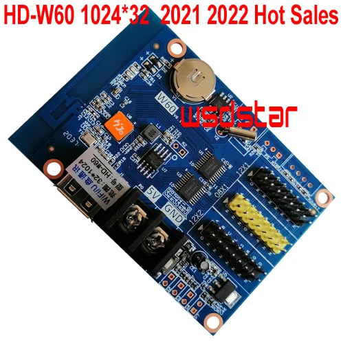 HD W60 1 * HUB08 2 HUB12 1024*32 USB & WIFI одиночный и двойной цветной светодиодный дисплей карта