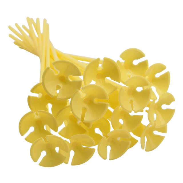 10-50pcs 30cm Latex Balloon Stick Multicolor Plastic Balloon Holder Cups for Wedding Birthday Decoration Accessories B03-Yellow