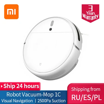 

XIAOMI MIJIA Mi Sweeping Mopping Robot Vacuum Cleaner 1C for Home Auto Dust Sterilize 2500PA cyclone Suction Smart Planned WIFI