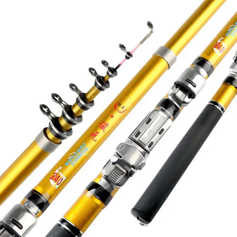 

1.5m 1.8m 2.1m 2.4m High Carbon Portable Telescopic Fishing Rod Carp Fishing Fishing Tackle
