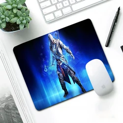 Assassino creed iii pequeno mouse pad gamer computador kawaii tapete mousepad mesa 25x29 mouse esteira acessórios de jogos teclado varmilo