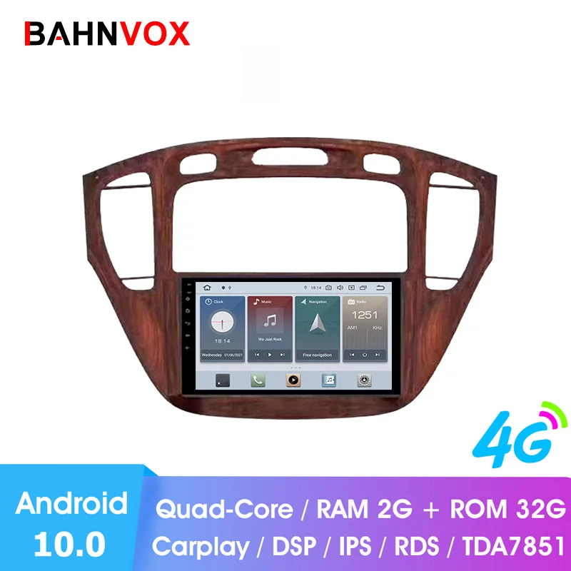 9 &quotAndroid 10 0 ОЗУ 2G Автомобильный GPS DVD-плеер для Toyota Kluger Highlander 2002 автомобильное
