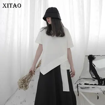 

XITAO Yamamoto Style Solid Loose O Neck Sense of Design Personality 2020 Summer New Fashion Small Fresh Women T Shirt DMY4480