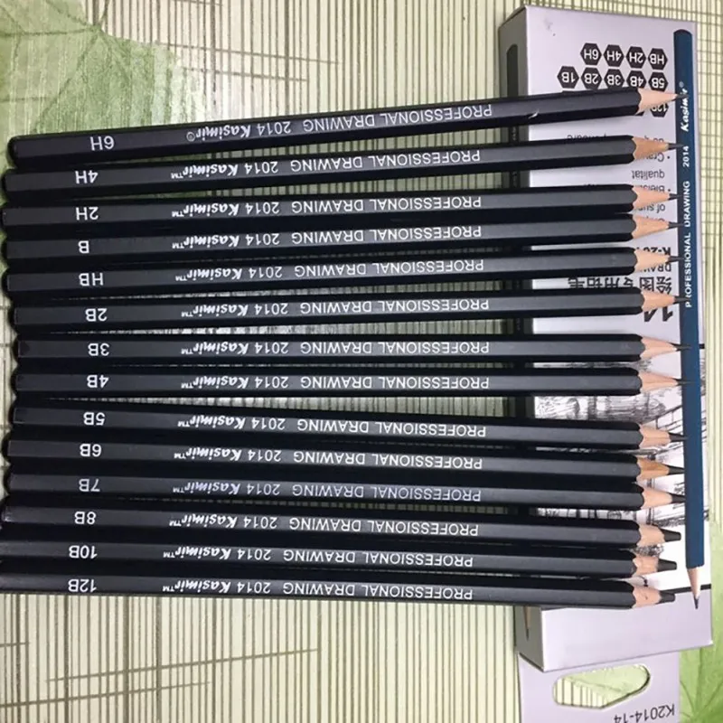 HB 2B 6H 4H 2H 3B 4B 5B 6B 10B 12B 1B карандаши письменные принадлежности Офисная школьные принадлежности 14 шт./комплект эскиз и набор карандашей для рисования