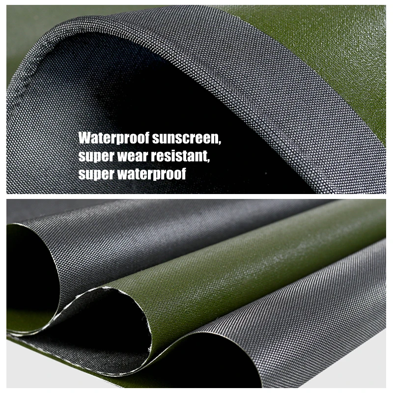 0,64 мм толще черно-зеленый брезент Непромокаемая ткань открытый тент Водонепроницаемая клеенка Ткань Оксфорд гараж крышка непромокаемый парус