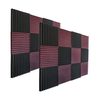 

AYHF-24PCS Sound Insulation Board Studio Sound Insulation Foam Acoustic Noise Reduction Wedge Sound Absorption Foam