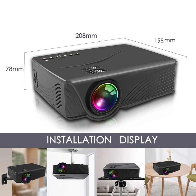Мини проектор для домашнего кинотеатра Android HD 720P|Проекторы кинотеатра| |