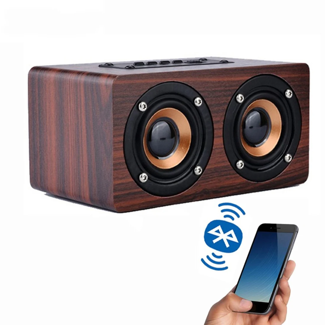 Деревянная Беспроводная Bluetooth Колонка портативная hifi ударная бас Колонка Bluetooth усилитель Boombox bBuetoot для iPhone samsung