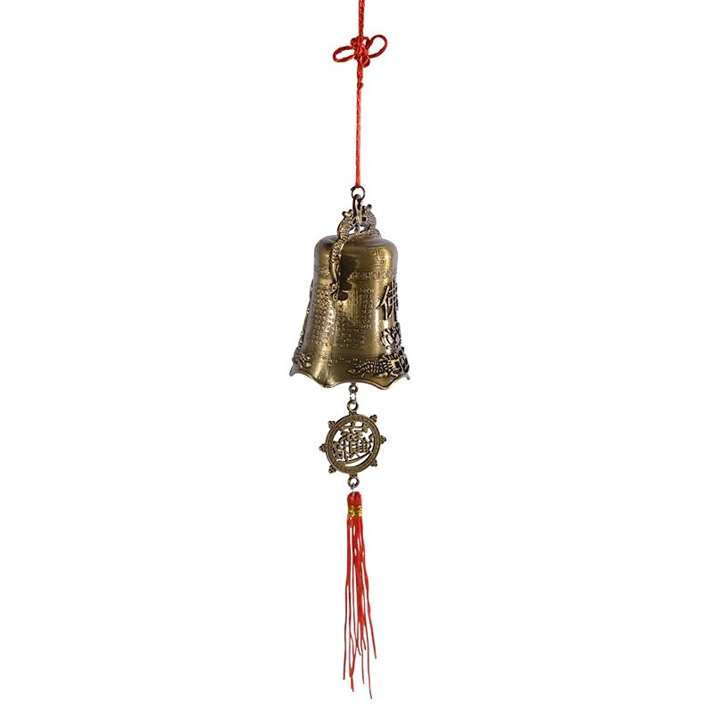 Antique Bronze Bell Car Hanging Bells Peace Car Pendant Auspicious Buddha bell Blessing Wind Chime Lucky Hanging Decoration