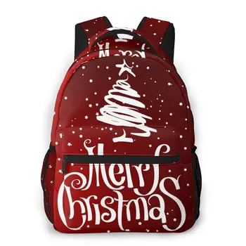 

OLN Backpack Women Shoulder Bag For Teenage Girls Christmas And New Year Poster Bagpack Female Ladies School Backpack