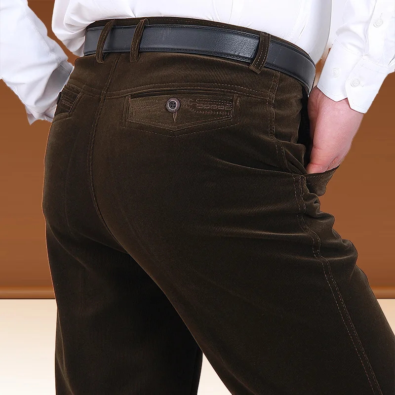 2020 вельветовые брюки прямые мужские свободные повседневные толстые спортивные