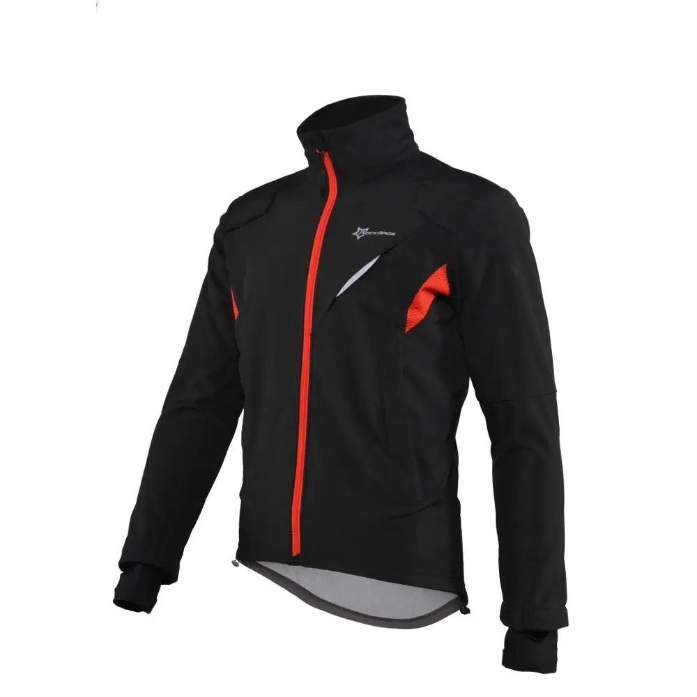 Jacket ROCKBROS Зима Велоспорт Бег набор тепловой для мужчин велосипед Мандарин воротник куртка брюки костюмы оснастить мужчин t 7 размеров - Цвет: Jacket