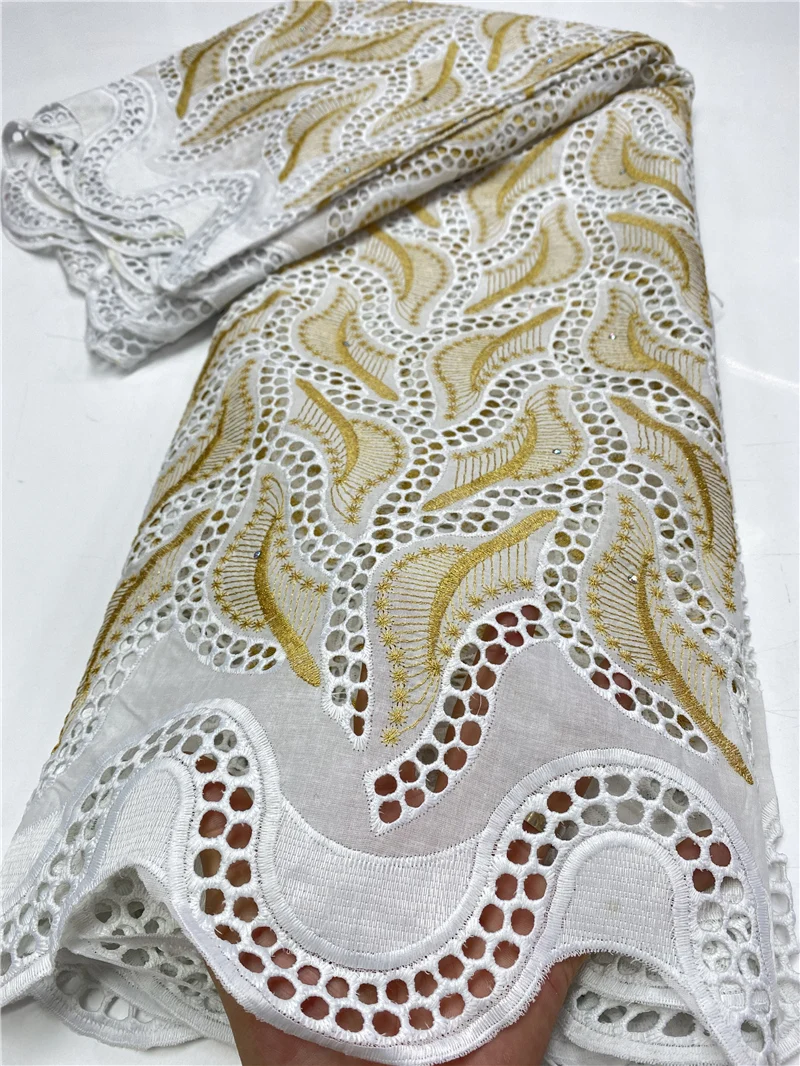 

African Lace Fabric 2020 High Quality Cotton Lace Swiss Voile Lace In Switzerland French Lace Fabric For Women Sewing YA3272B-3