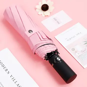 

Rain Rose Automatic Vinyl Sunscreen Rain Umbrella Men and Women Sunny Rain Umbrella Windproof Umbrella Large Three Folding Umbre