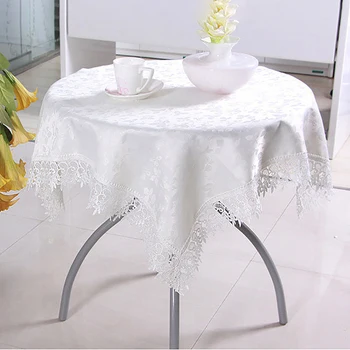 

European Embroidery Table Cloth Lace Polyester Tablecloths Square Table Dinner Runner Garden Home Decor Textiles