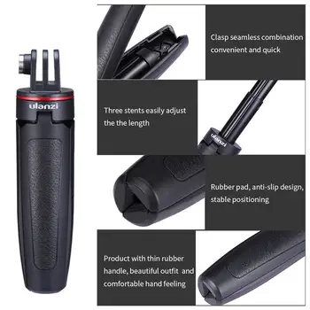 

ULANZI MT-09 Extend Gopro Vlog Tripod Mini Portable Tripod 7 5 Black Action 6 Hero Session Osmo 8 Camera For Gopro P4L8