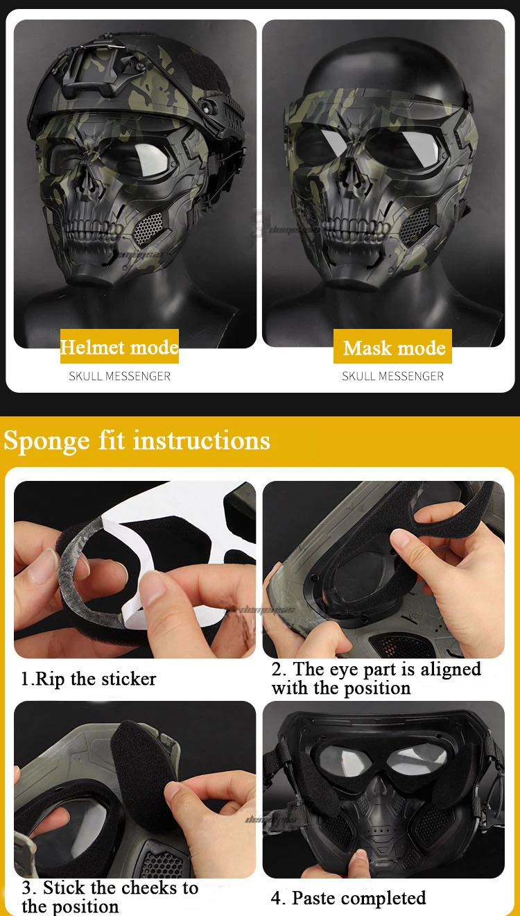 Masque De Protection Tactique Intégral – TPR/PC – Pour Paintball, Airsoft Et Cosplay