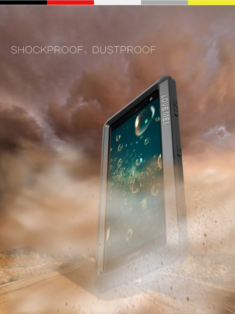 Алюминиевый металлический чехол LOVE MEI для sony Xperia XZ2/XZ2 Compact Armor ударопрочный водонепроницаемый чехол для sony XZ2 Compact Capa