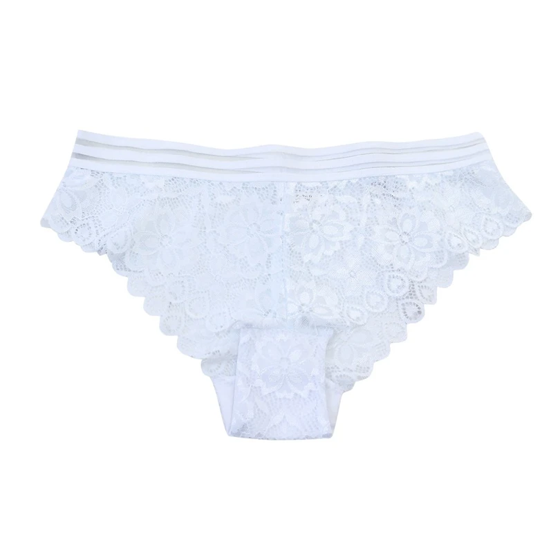 Floral Lace Sexy Lingerie Women Solid Women's Underpants Low Waist Splice Briefs Panties Ropa Interior Femenina 30DEC0206