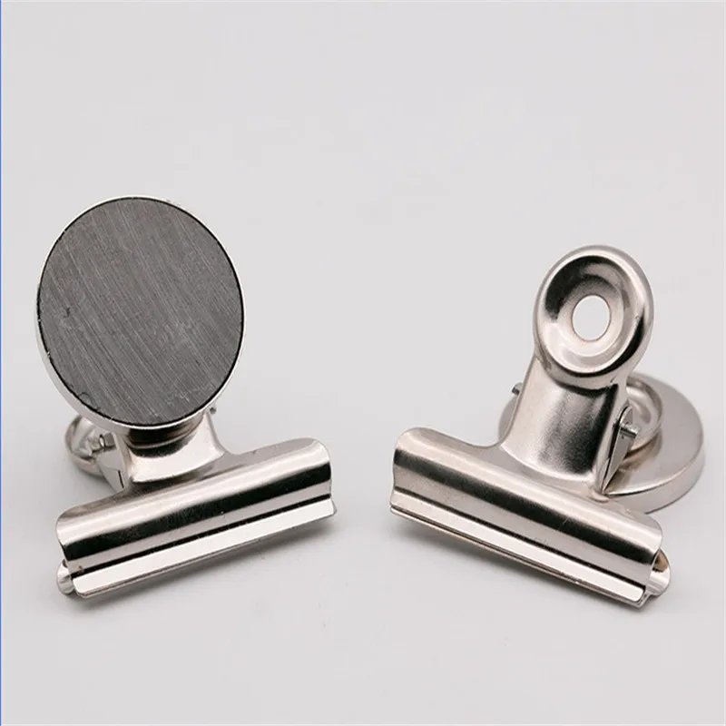 

3 Sizes Chic Message Clip Wall Memo Creative Refrigerator New Silver Hot Magnet Note Base Holder