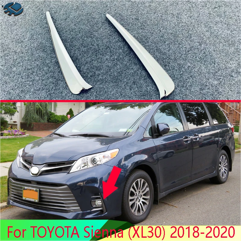 

Для TOYOTA Sienna (XL30) 2018-2020 автомобильные аксессуары ABS хромированный передний противотуманный фонарь крышка фары молдинг ободок декоративная наклейка