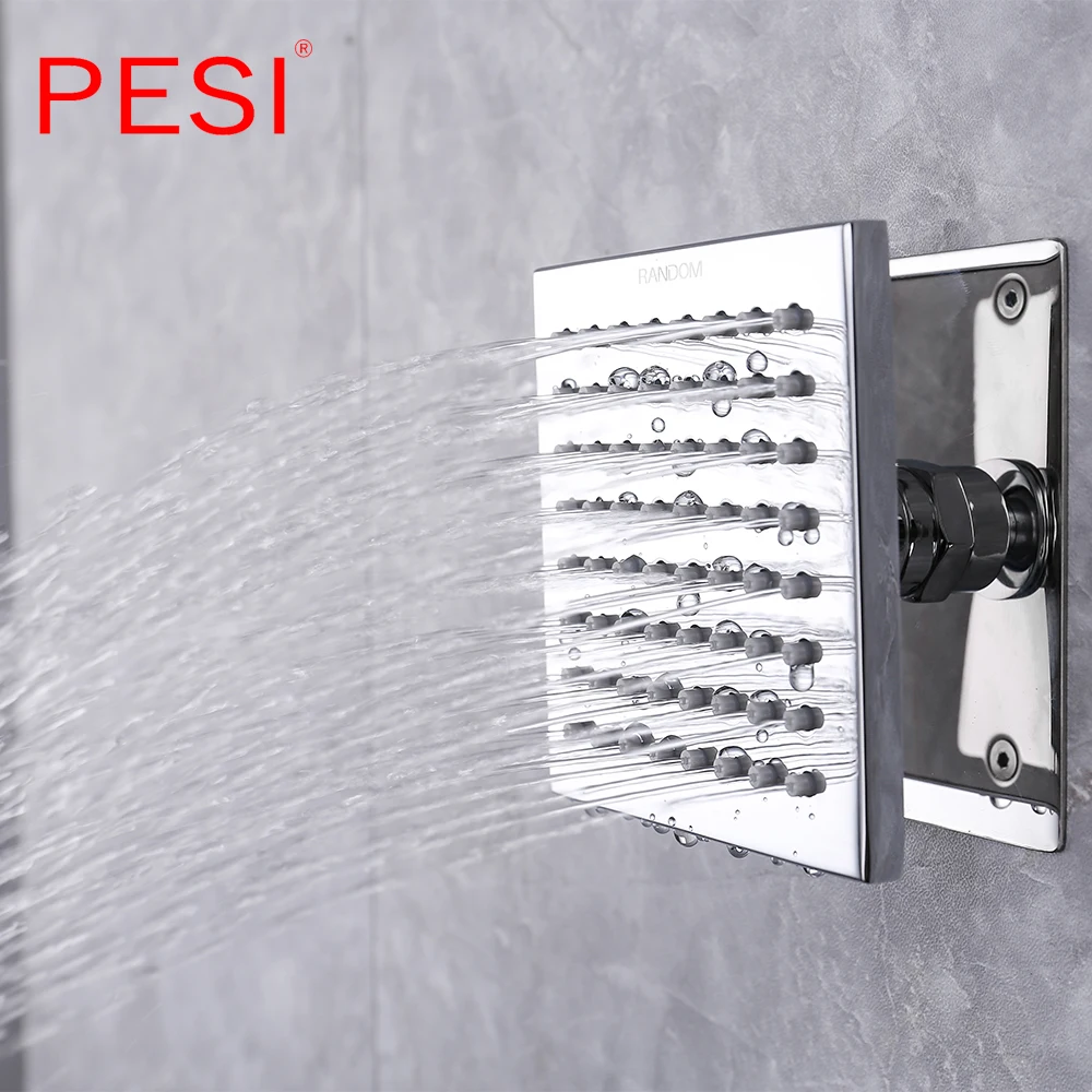 

Bathroom Accessories SPA Rotatable Brass Chrome Shower Body Jet 4 Inch Massage Spray Jets Rainfall Shower Head Square.