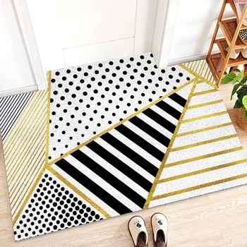 

Golden Geometry Welcome Doormat for Entry Outdoor Indoor Large Door Mats Heavy Duty Waterproof Easy Clean Shoes Scraper Rugs