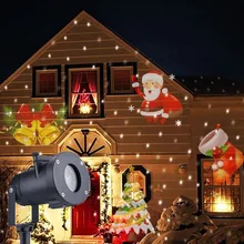 12 узор Рождественский сценический светильник ing эффект лазерный проектор лампа водонепроницаемый садовый газон Снежинка звезда День рождения сценический светильник Декор