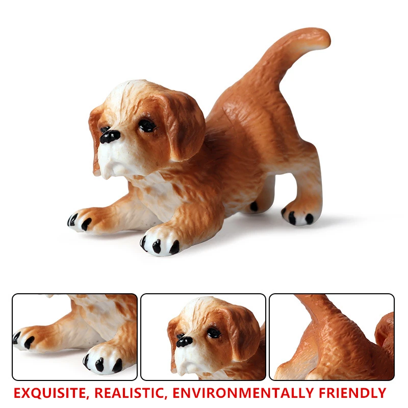 Children's Simulation animal dog model toy new Saint Bernard puppies Saint Bernard dog cubs Collecting gifts Toy model