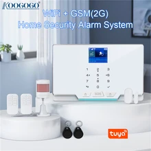 Système d'alarme de sécurité domestique sans fil, wi fi, GSM (G20), 433MHz, anti cambriolage, contrôle avec application Tuya, Compatible avec Alexa et Google