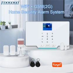 Système d'alarme de sécurité domestique sans fil, wi fi, GSM (G20), 433MHz, anti cambriolage, contrôle avec application Tuya, Compatible avec Alexa et Google 
